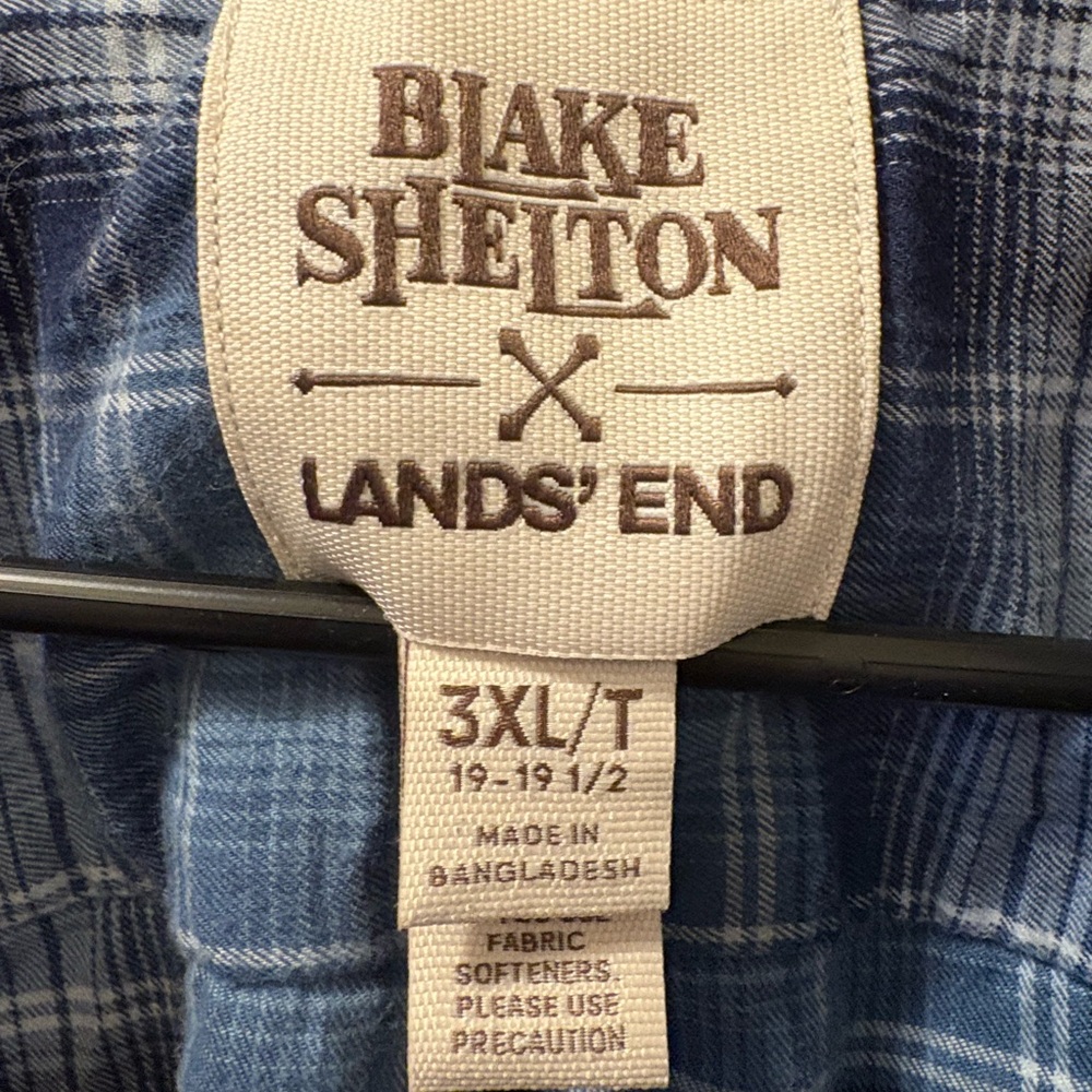 Lands' End Blake Shelton Men's Flannel Long Sleeve XXL - Picture 3 of 3